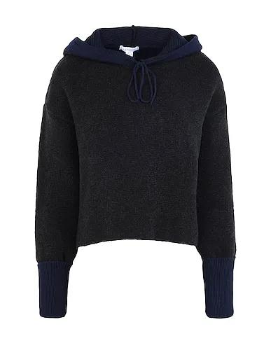 Black Bouclé Sweater BOUCLE HOODY
