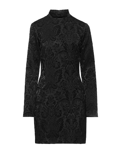 Black Brocade Short dress