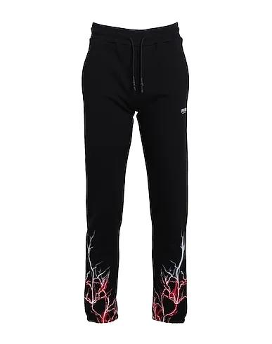 Black Casual pants PANTS WITH RED AND GREY LIGHTNING
