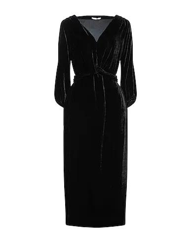 Black Chenille Midi dress