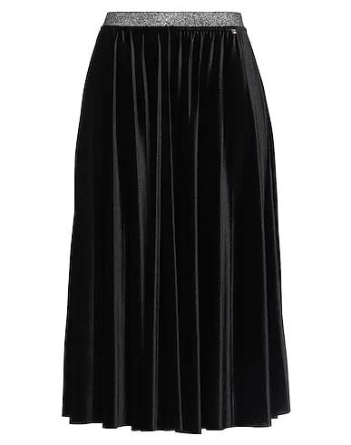 Black Chenille Midi skirt