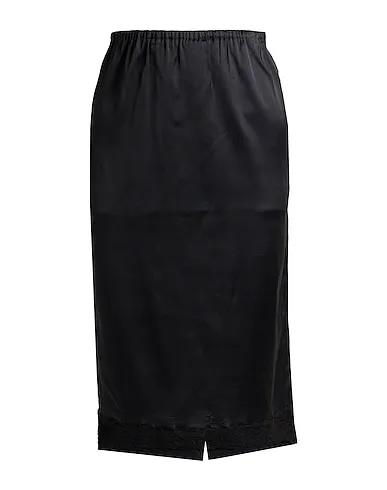 Black Cool wool Midi skirt