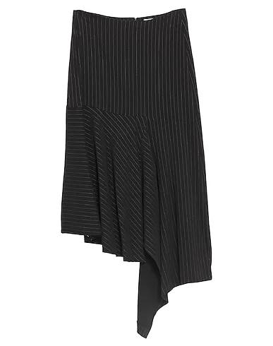 Black Cool wool Midi skirt