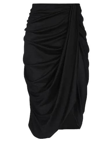 Black Cool wool Midi skirt