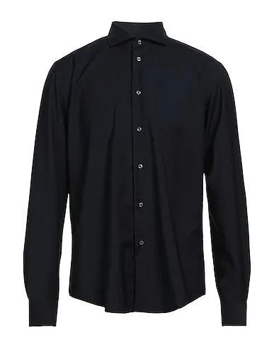 Black Cool wool Solid color shirt