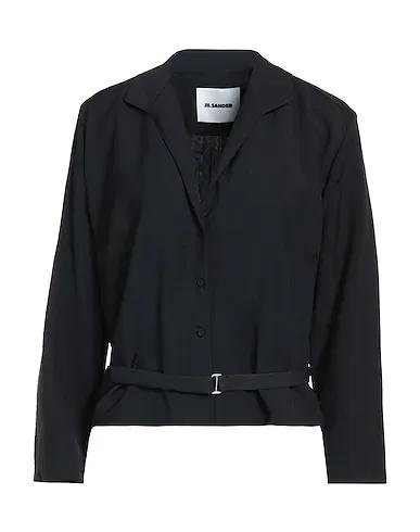Black Cool wool Solid color shirts & blouses