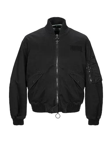 Black Cotton twill Bomber