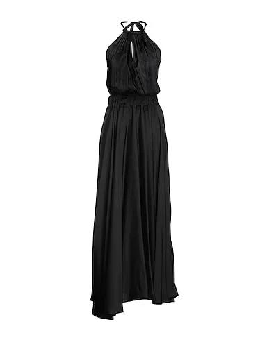 Black Cotton twill Long dress