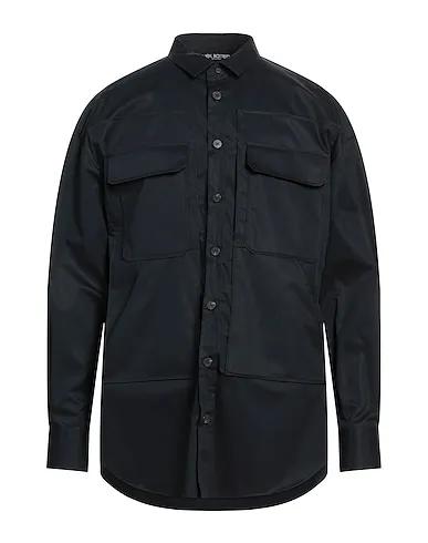 Black Cotton twill Solid color shirt