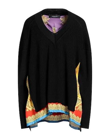 Black Cotton twill Sweater