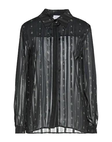 Black Crêpe Patterned shirts & blouses