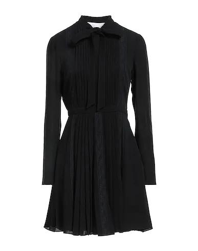 Black Crêpe Pleated dress
