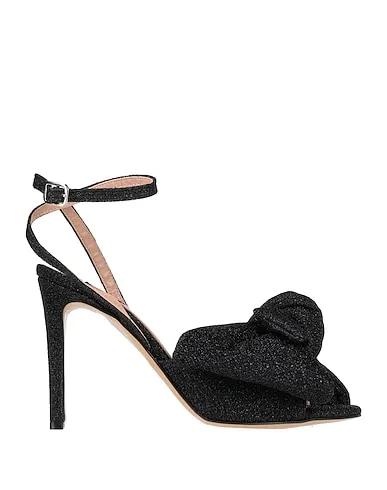 Black Crêpe Sandals