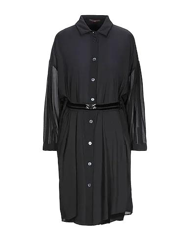 Black Crêpe Shirt dress