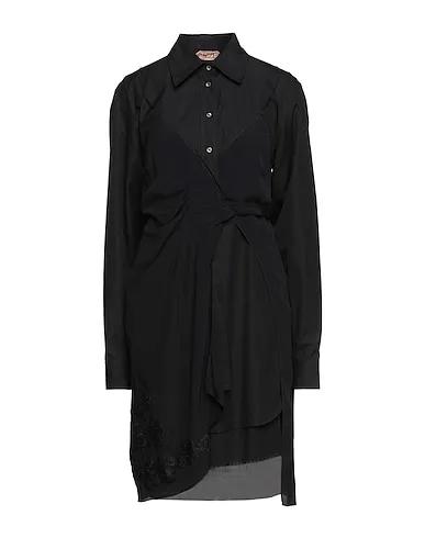 Black Crêpe Shirt dress