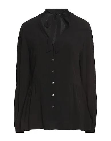 Black Crêpe Shirts & blouses with bow