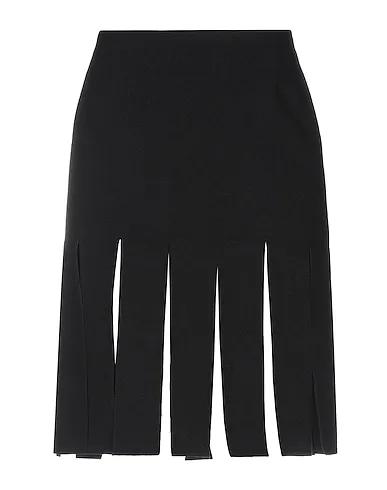 Black Felt Midi skirt