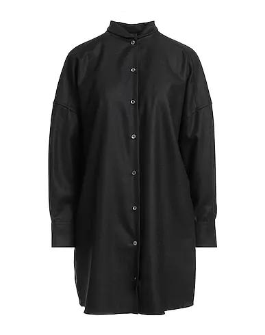 Black Flannel Solid color shirts & blouses