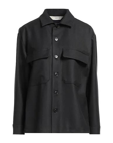 Black Flannel Solid color shirts & blouses