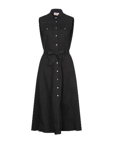 Black Gabardine Long dress