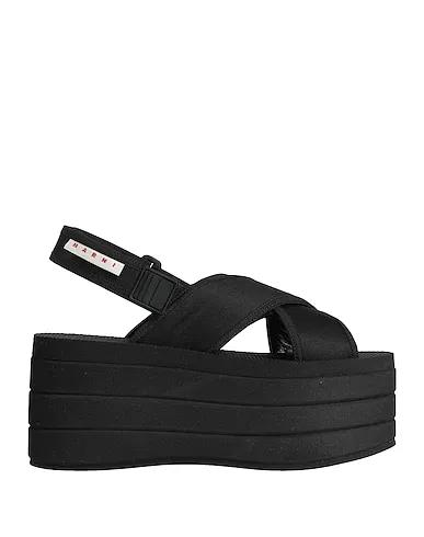 Black Gabardine Sandals