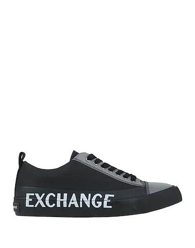 Black Gabardine Sneakers