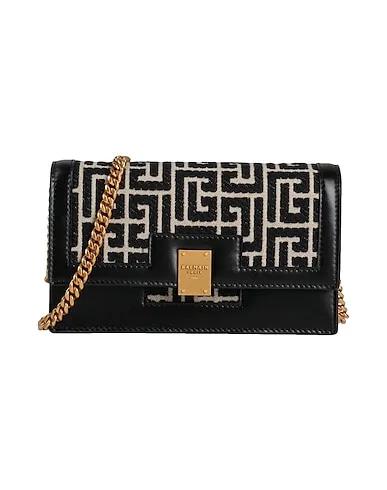 Black Jacquard Cross-body bags
