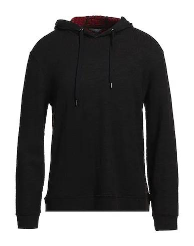 Black Jacquard Hooded sweatshirt