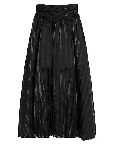 Black Jacquard Maxi Skirts