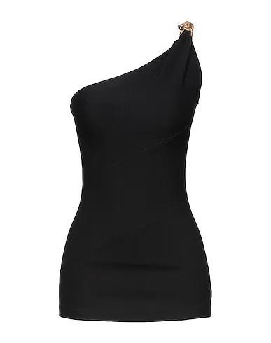 Black Jersey One-shoulder top