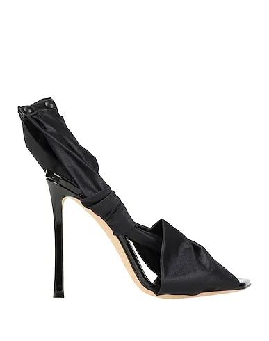 Black Jersey Sandals