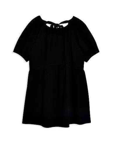 Black Jersey Short dress TEXTURED BABYDOLL
