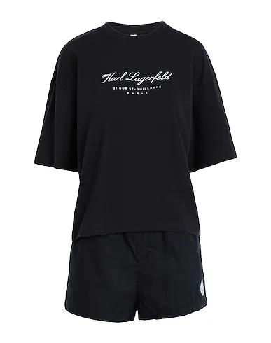 Black Jersey Sleepwear HOTEL KARL SHORT PJ SET