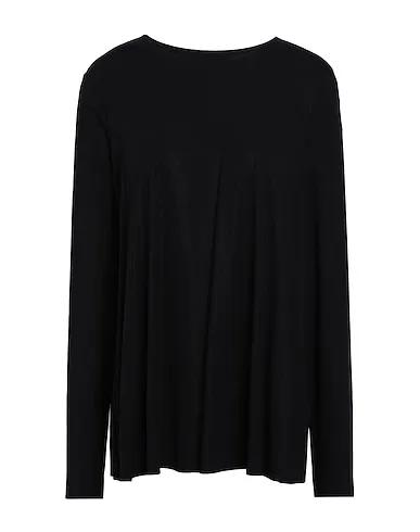 Black Jersey T-shirt AURORA PURE TOP LONG SLEEVES
