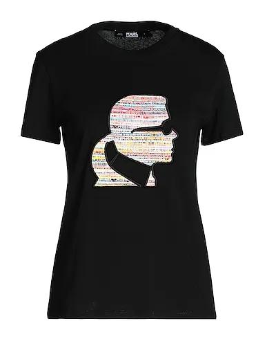 Black Jersey T-shirt BOUCLE PROFILE T-SHIRT