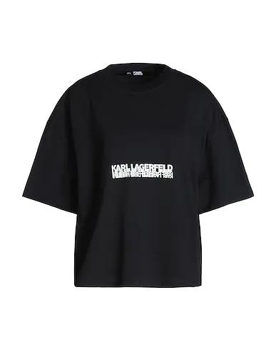 Black Jersey T-shirt SEASONAL LOGO BOXY T-SHIRT
