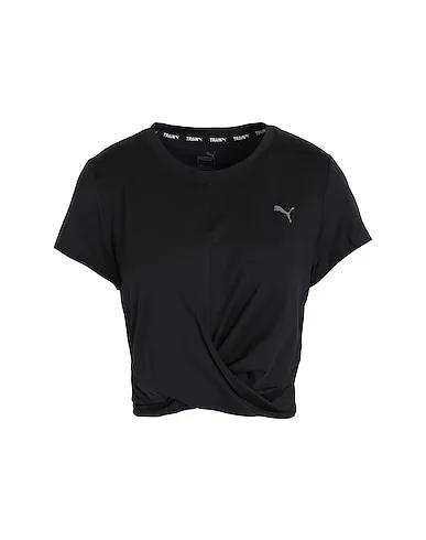 Black Jersey T-shirt STUDIO YOGINI LITE TWIST TEE
