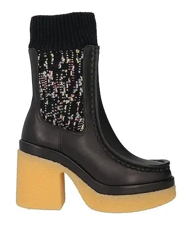 Black Knitted Ankle boot