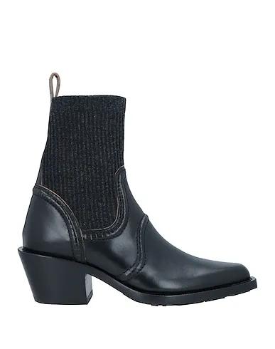 Black Knitted Ankle boot