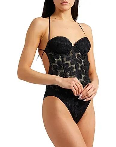Black Knitted One-piece swimsuits