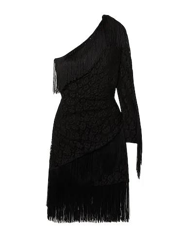 Black Lace One-shoulder dress
