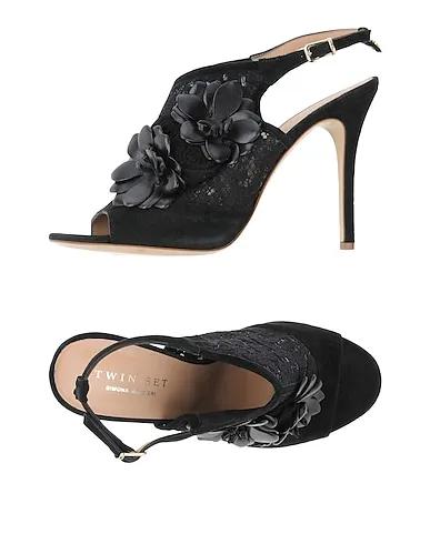 Black Lace Sandals