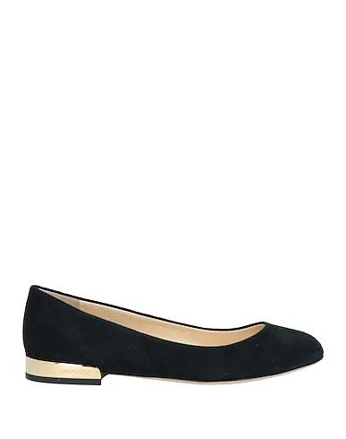 Black Leather Ballet flats