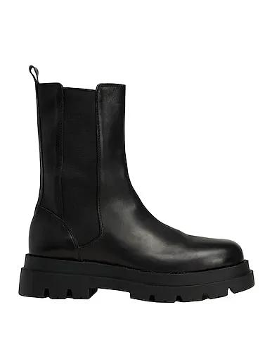 Black Leather Boots LEATHER CHELSEA HIGH ANKLE BOOT