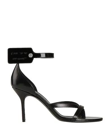 Black Leather Flip flops