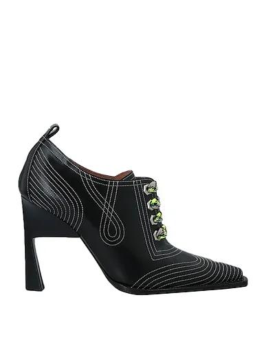 Black Leather Laced shoes