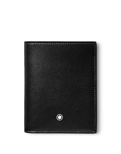 Black Leather Meisterstück Compact Wallet 6cc