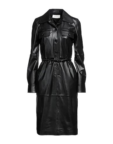 Black Leather Midi dress