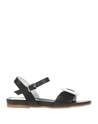 Black Leather Sandals