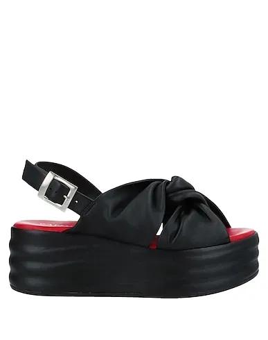 Black Leather Sandals